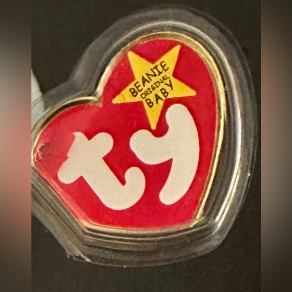 Rare Valentino Beanie Baby with black eyes and brown nose - Picture 7 of 7